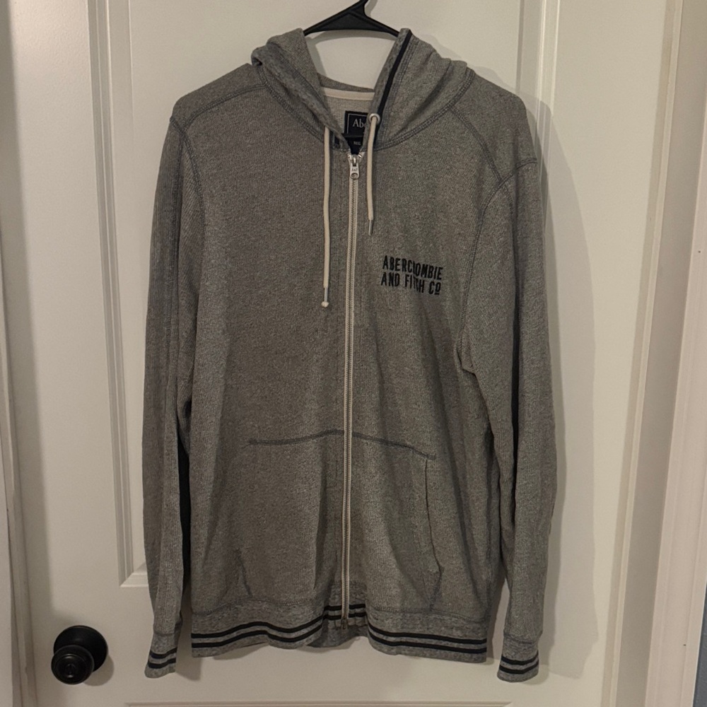 Abercrombie & Fitch Gray Zip-Up Men's Sweater